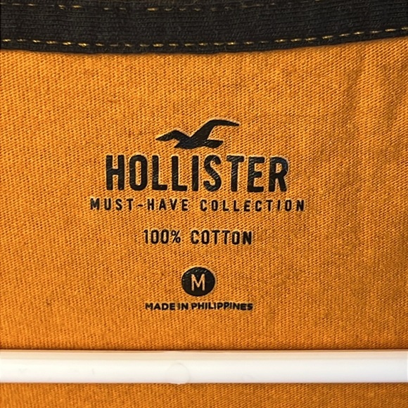 Hollister‎ Must Have Collection Mens Orange T-Shirt M short sleeve Casual Y2K - Picture 2 of 6
